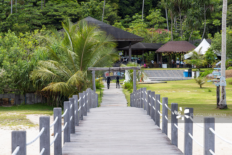 马来西亚沙巴西海岸淘梦岛热带海岛风光实拍图片素材