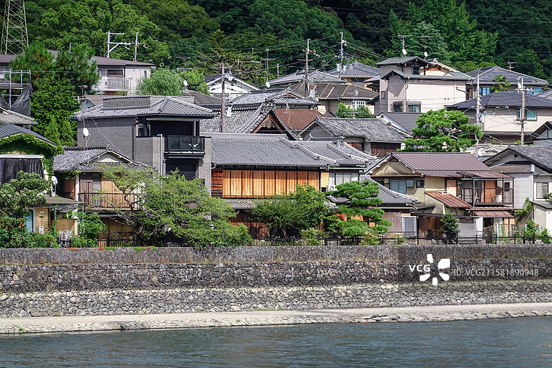 日本宇治川河畔景色，源氏物语图片素材