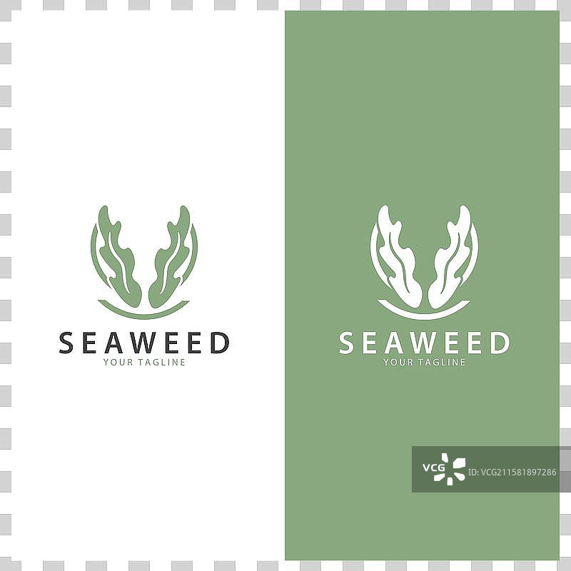 海藻标志 珊瑚标志 简约叶子标志图片素材