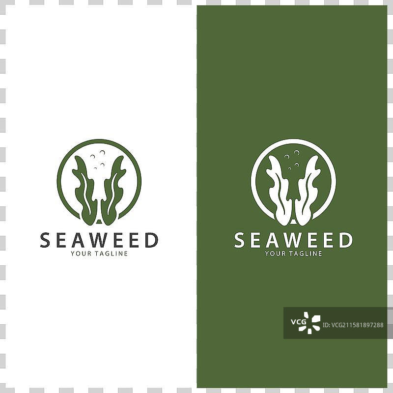 海藻标志 珊瑚标志 简约叶子标志图片素材