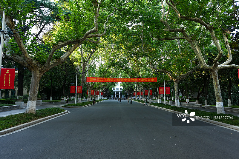 南京大学鼓楼校区，北大楼，大礼堂，金陵大学旧址图片素材