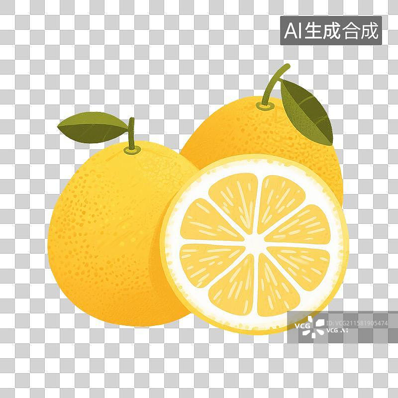 【AI数字艺术】手绘插画，水果，橙子，橘子，柑橘，免抠元素图片素材