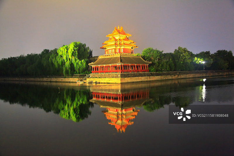 故宫角楼/故宫角楼夜景/故宫博物院/故宫图片素材