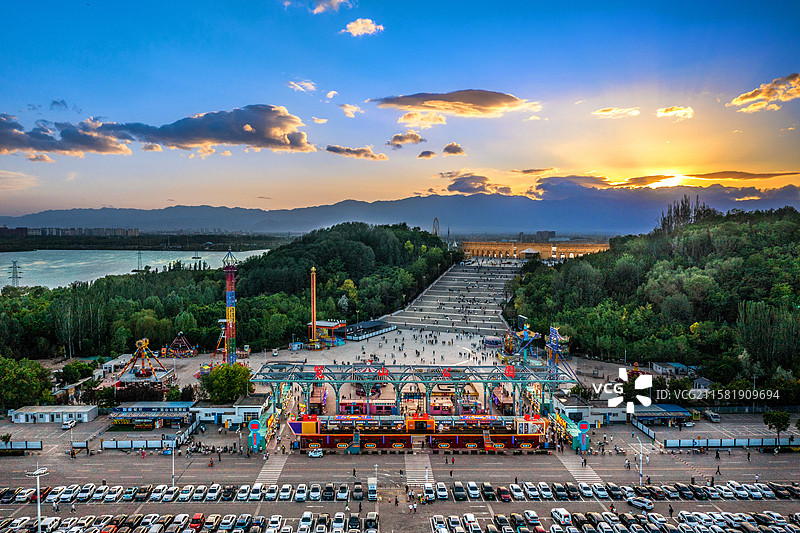 银川览山公园 剧场图片素材