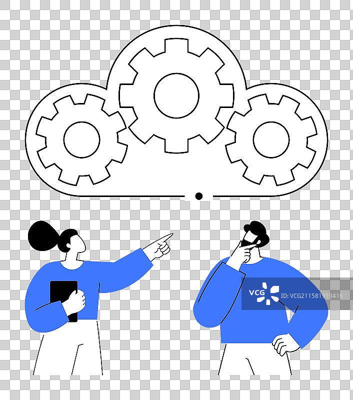 团队集思广益，寻找基于云的解决方案图片素材