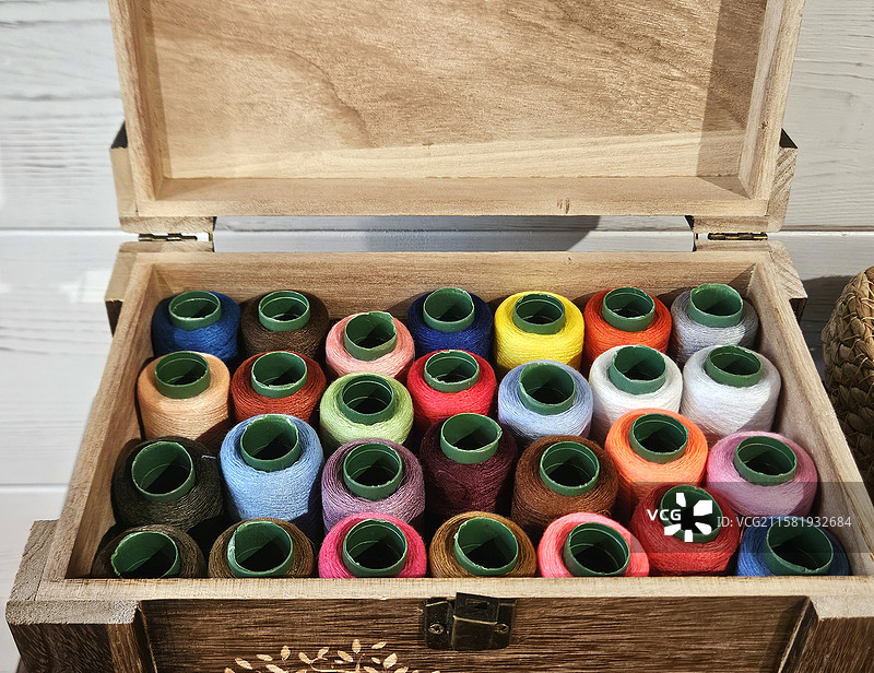 多种颜色彩色缝纫线图片素材