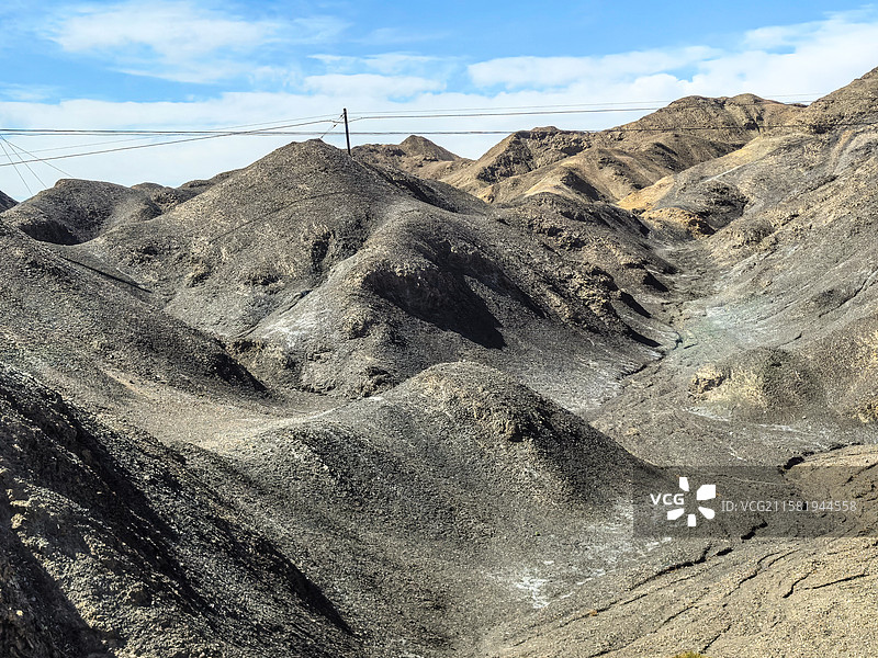 中国新疆托克逊县干沟峡谷甘沟峡谷风光，高昌至和静公路沿途风光图片素材
