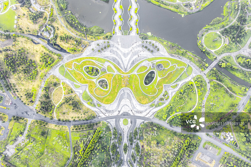 上海崇明花博会花博园世纪馆花博文化园中华虎凤蝶蝴蝶馆蝴蝶建筑场馆图片素材