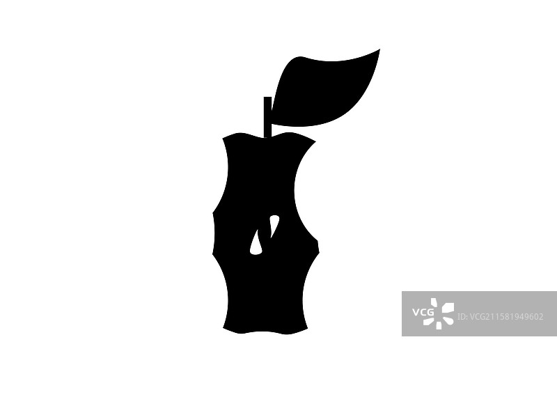 干苹果核图标 有机 可生物降解图片素材
