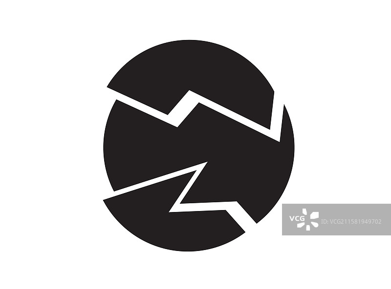 破碎的盘子图标 陶瓷碎片轮廓图片素材