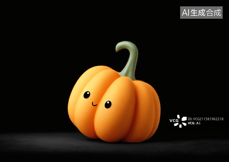 【AI数字艺术】一个卡通南瓜头图片素材