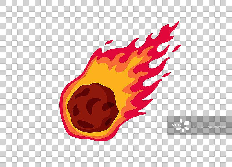 火焰四射的流星正在坠落图片素材