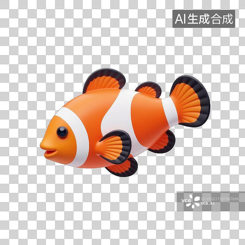 【AI数字艺术】卡通小丑鱼的海洋奇遇小丑鱼素材图片素材