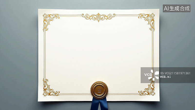 【AI数字艺术】典雅专业证书设计图片素材
