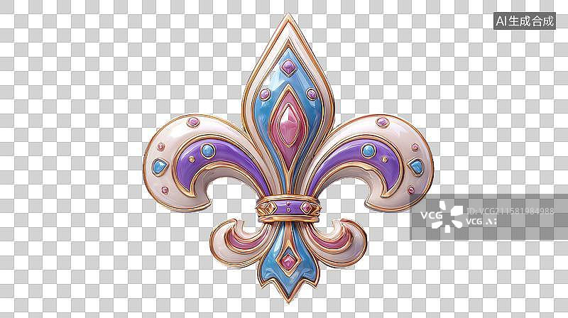 【AI数字艺术】华丽的鸢尾花纹饰图片素材