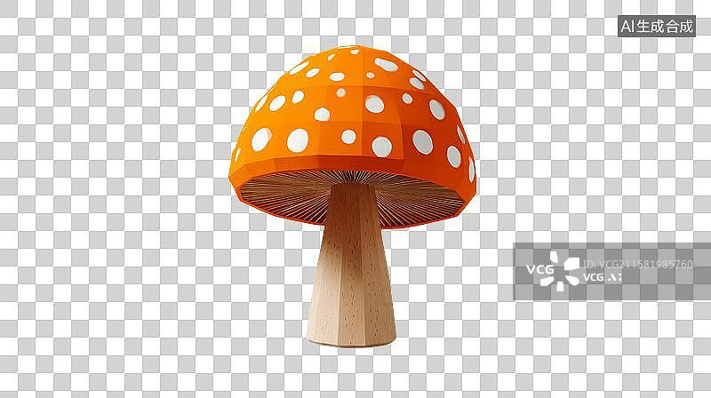 【AI数字艺术】橙色波点蘑菇灯图片素材