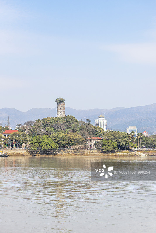 江心屿东塔 园林风景 景观园林 温州江心屿风光  江心屿 都市风光  温州市区图片素材
