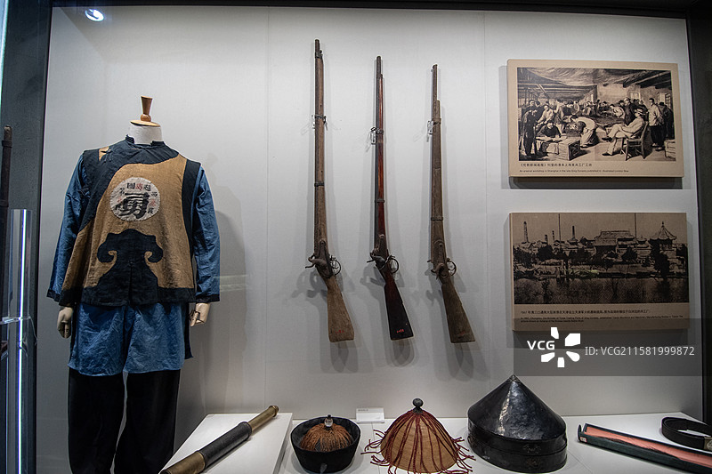 清末步兵单兵装备展示图片素材