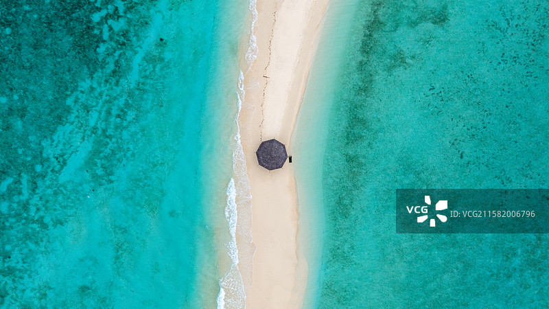 仙本那果冻海沙滩图片素材