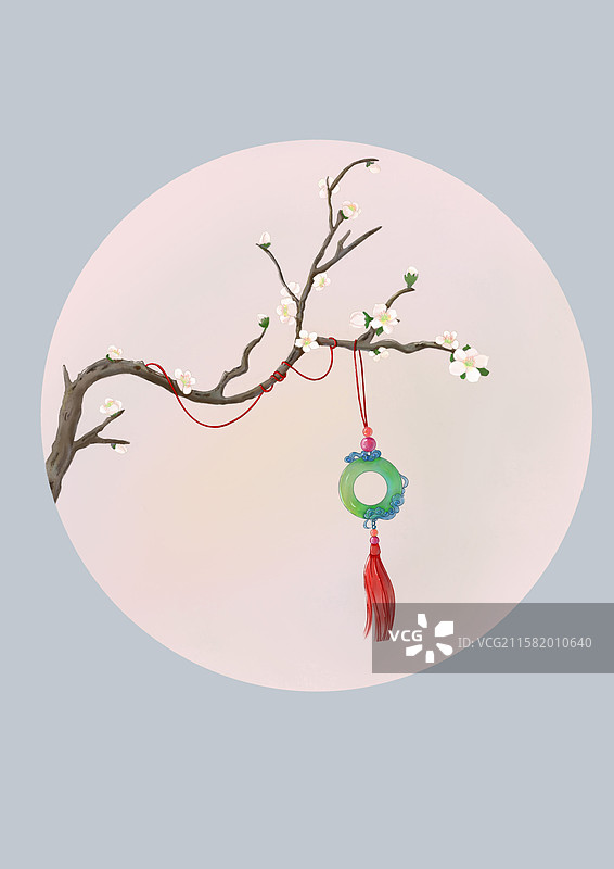 梨花与玉佩图片素材