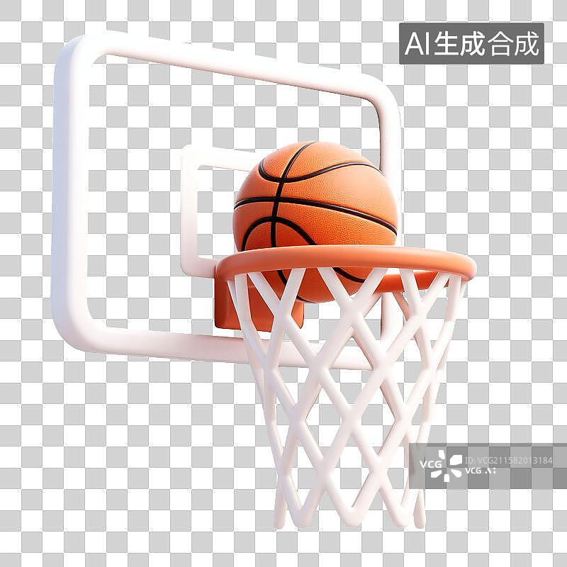 【AI数字艺术】3D篮球图片素材