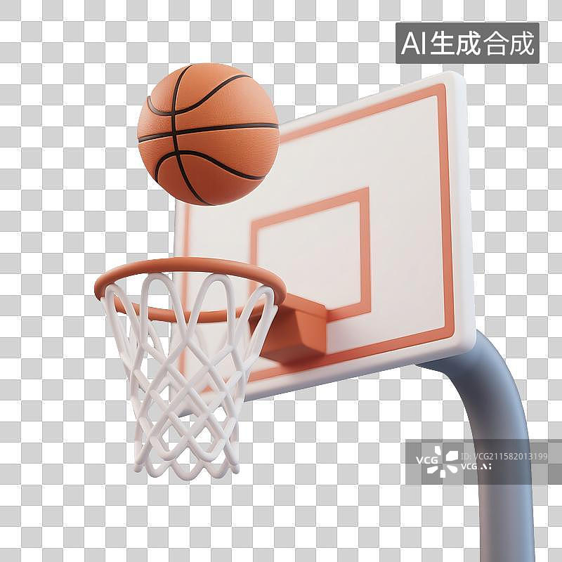【AI数字艺术】3D篮球图片素材