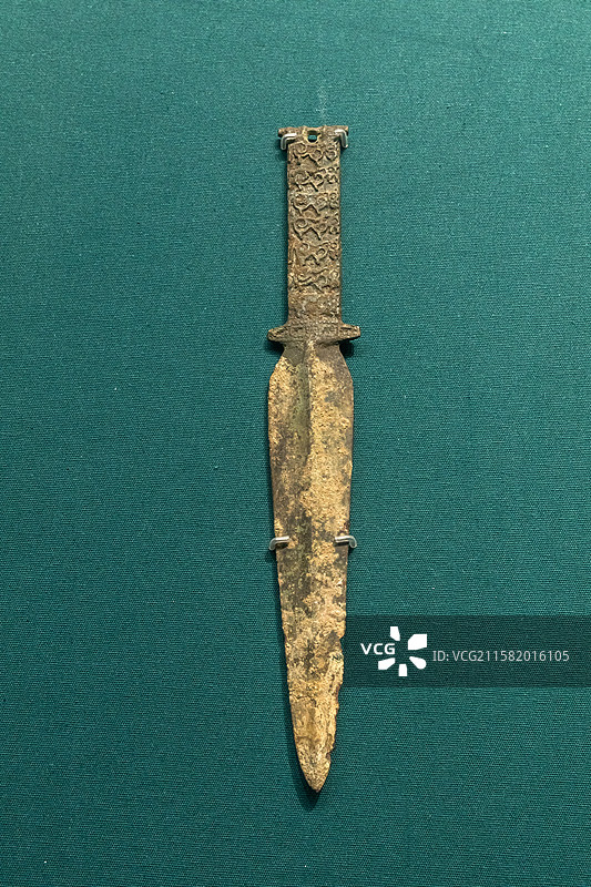 内蒙古博物院动物纹青铜短剑春秋时期赤峰市宁城县头道营子出土图片素材