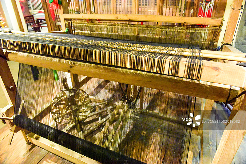 西兰卡普土家族织布土家织锦图片素材