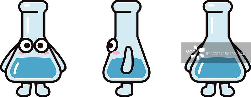 可爱试剂瓶IP形象图片素材