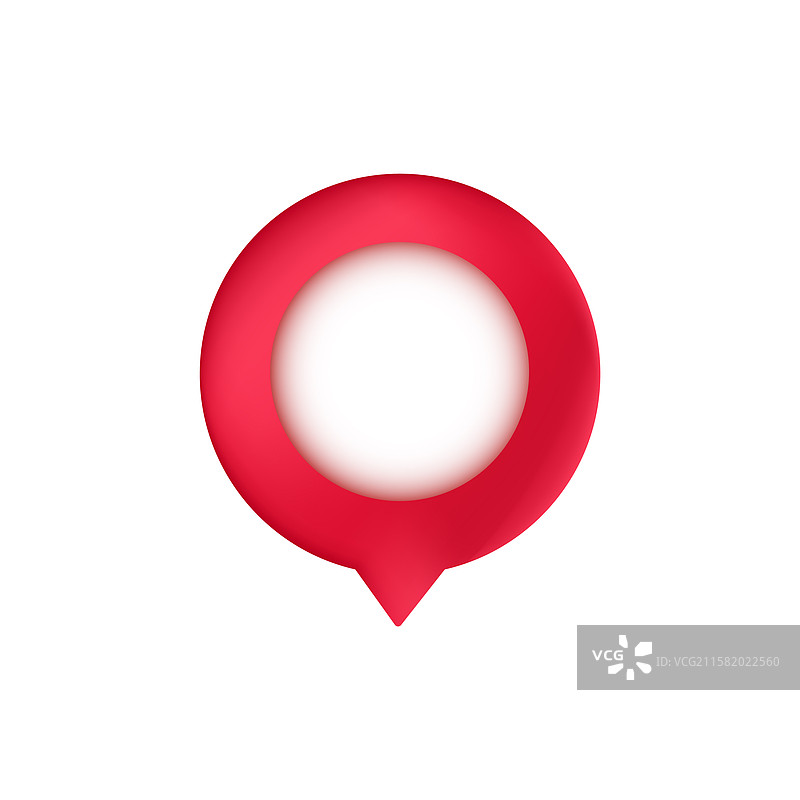 红色圆形图钉图标，中间为白色图片素材