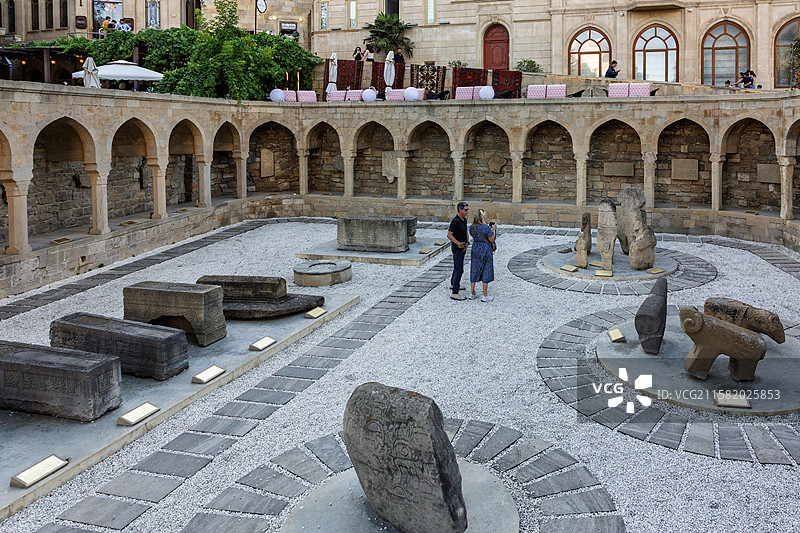 世界遗产，阿塞拜疆巴库老城，哈吉巴尼浴场（Haji Bani Bath complex）遗迹图片素材