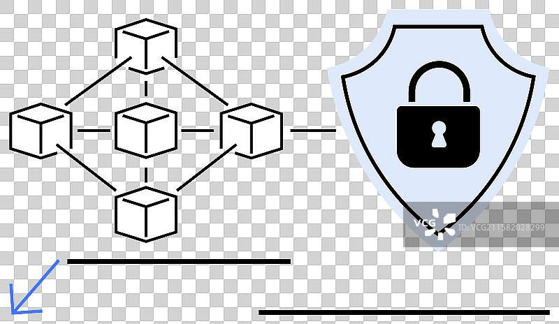 区块链网络和安全概念图片素材