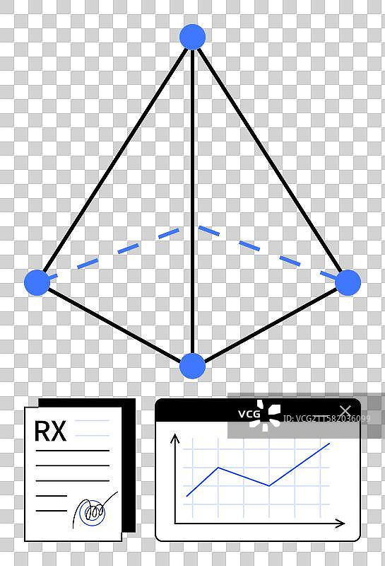 与数据分析相关的几何金字塔图片素材