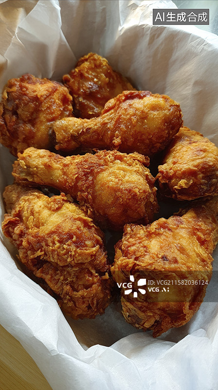 【AI数字艺术】炸鸡的特写镜头图片素材
