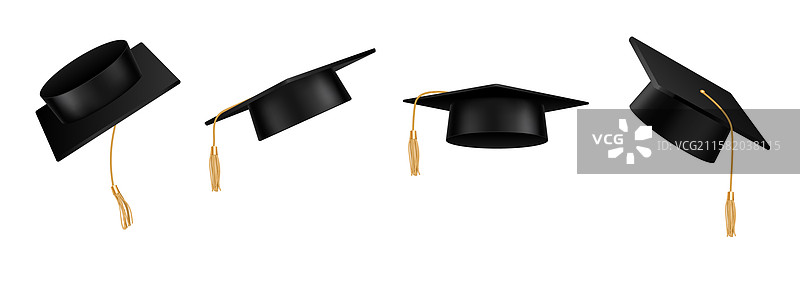 现实风格的毕业帽或帽子图片素材