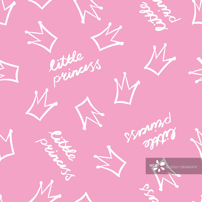 我的小公主图案纺织纸设计图片素材
