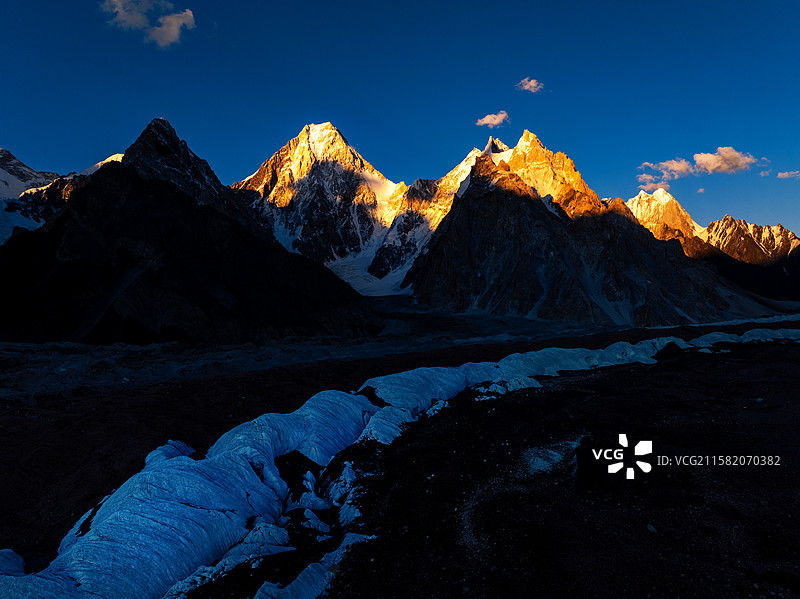喀喇昆仑山乔戈里峰K2山区冰川图片素材