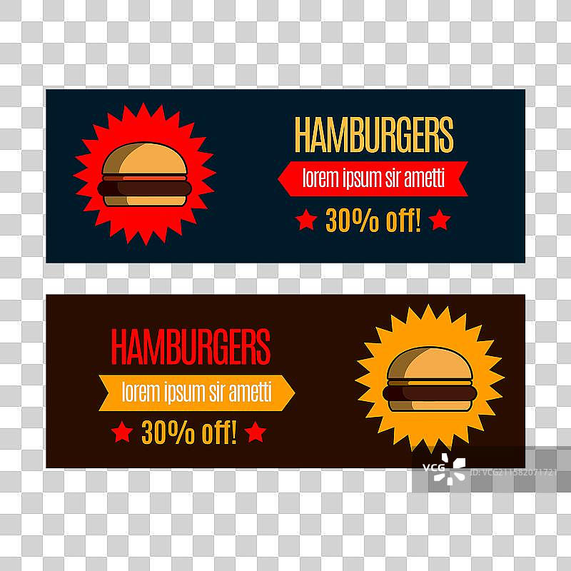 汉堡包横幅合集图片素材