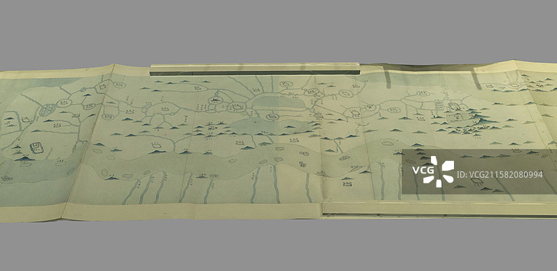 江苏省扬州中国大运河博物馆“中国的世界遗产”展：九省运河泉源水利情形图（复制；国家图书馆藏）图片素材