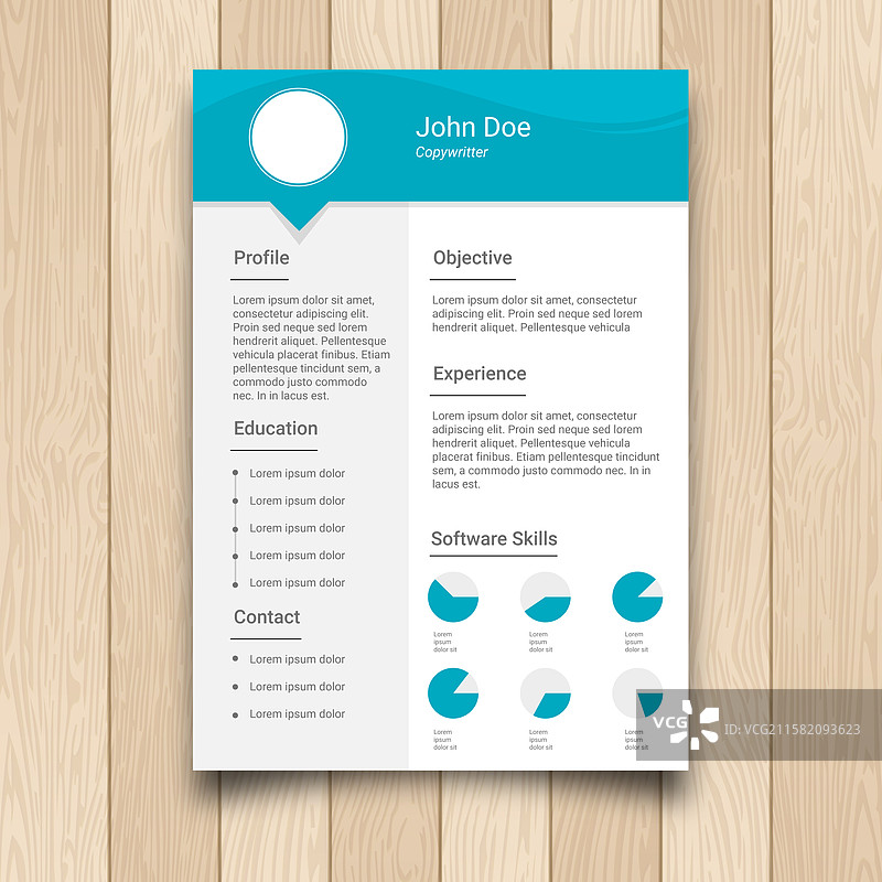 现代简历模板图片素材