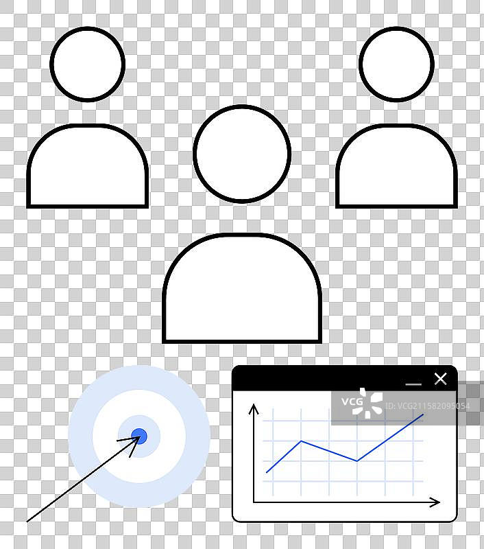 团队合作与数据驱动的目标设定及图表图片素材