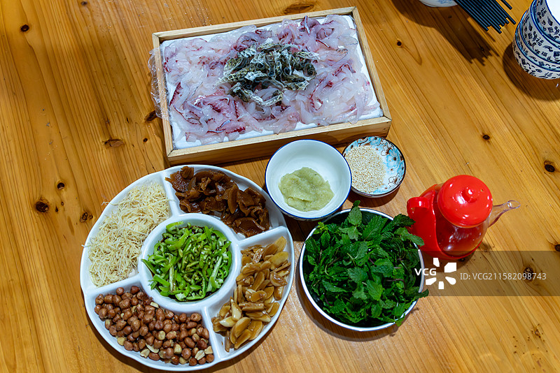 广东梅州五华鱼生美食图片素材