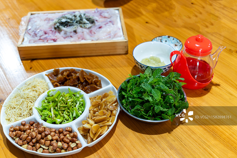 广东梅州五华鱼生美食图片素材