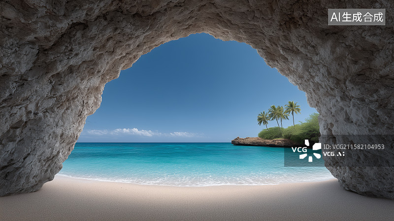 【AI数字艺术】洞窥海景图片素材
