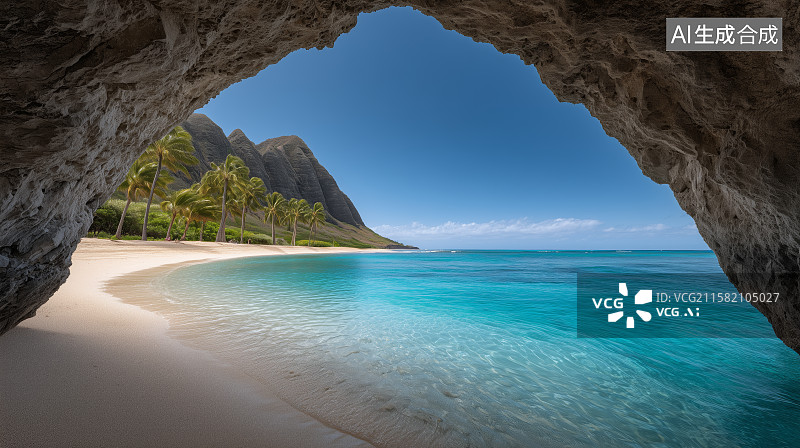 【AI数字艺术】洞窥海景图片素材