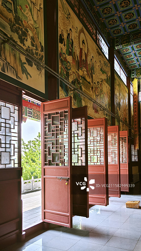 北京密云冶仙塔普照寺三世佛千手观音四大天王金刚十八罗汉地藏弥勒韦陀关公阎王造像及佛传地狱飞天壁画石刻图片素材