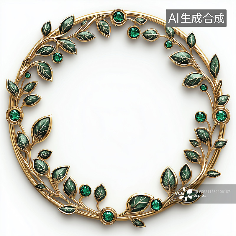 【AI数字艺术】金饰珐琅彩釉宝石雕花艺术品图片素材