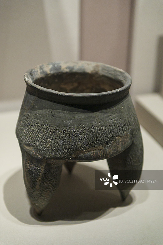 陶斝 龙山文化 山西省襄汾县陶寺村出土 山西博物馆藏图片素材