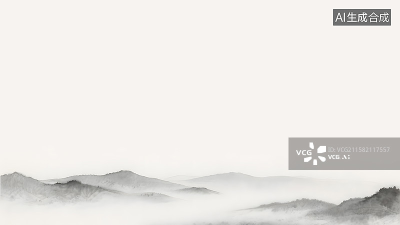 【AI数字艺术】水墨画背景居下图片素材