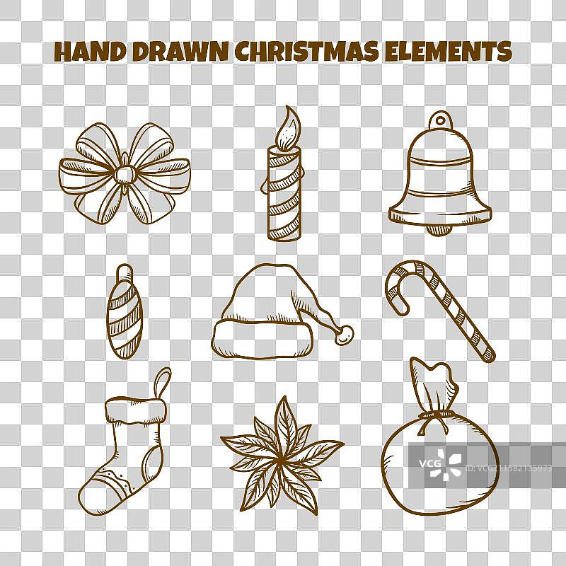 圣诞节绘画作品集图片素材